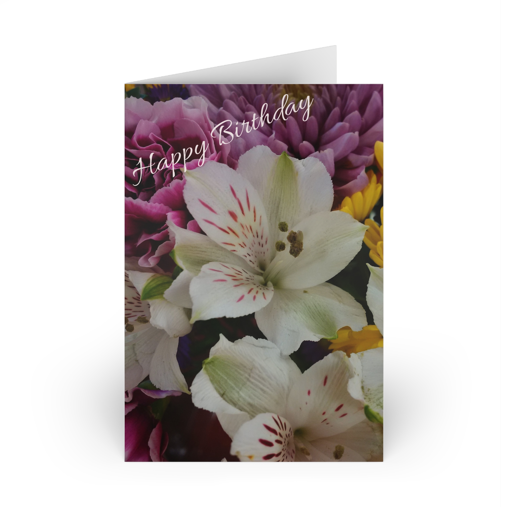 Unique Floral Greeting Cards - Blank Inside (1 or 10-pcs)