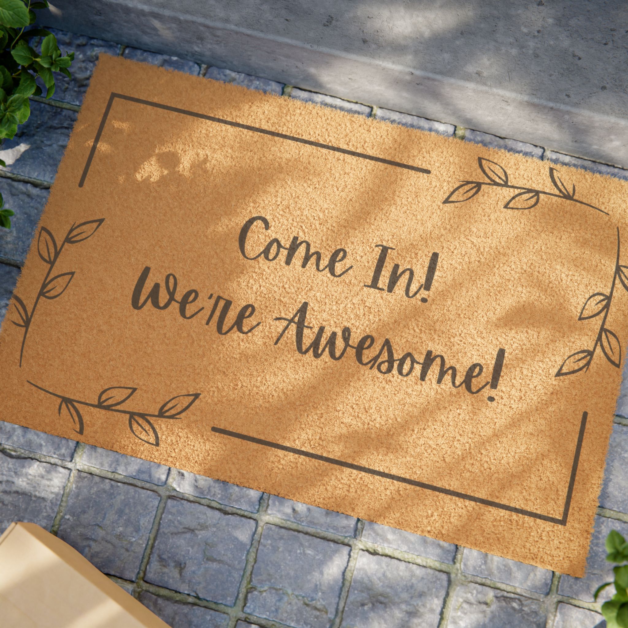 Fun Welcome Mat - "Come In! We're Awesome!" - Cozy Home Decor - Image 4